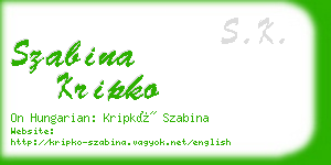 szabina kripko business card